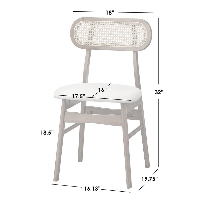 Simple Living Anika Mid-Century Cane Dining Set