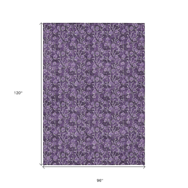 HomeRoots Floral Transitional Rectangle Outdoor Rug