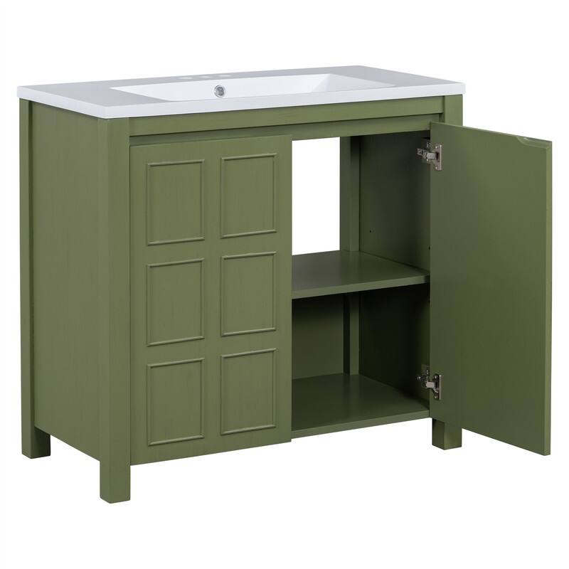 24''/36" Bathroom Vanity Organizer with Sink,Combo Cabinet Set，Bathroom Storage Cabinet