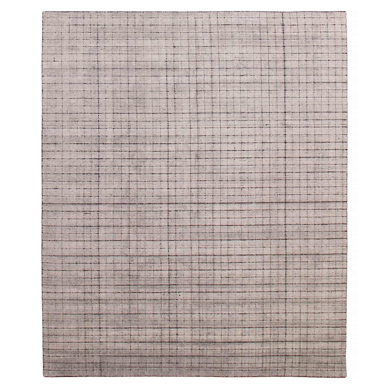 ECARPETGALLERY Hand Loomed Kashkuli Gabbeh Light Grey Silk Rug - 7'11 x 9'4 - Light Grey - 7'11 x 9'4