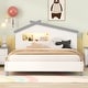 preview thumbnail 20 of 53, Platform Bed with House-shaped Headboard and Motion Activated Night White - Full