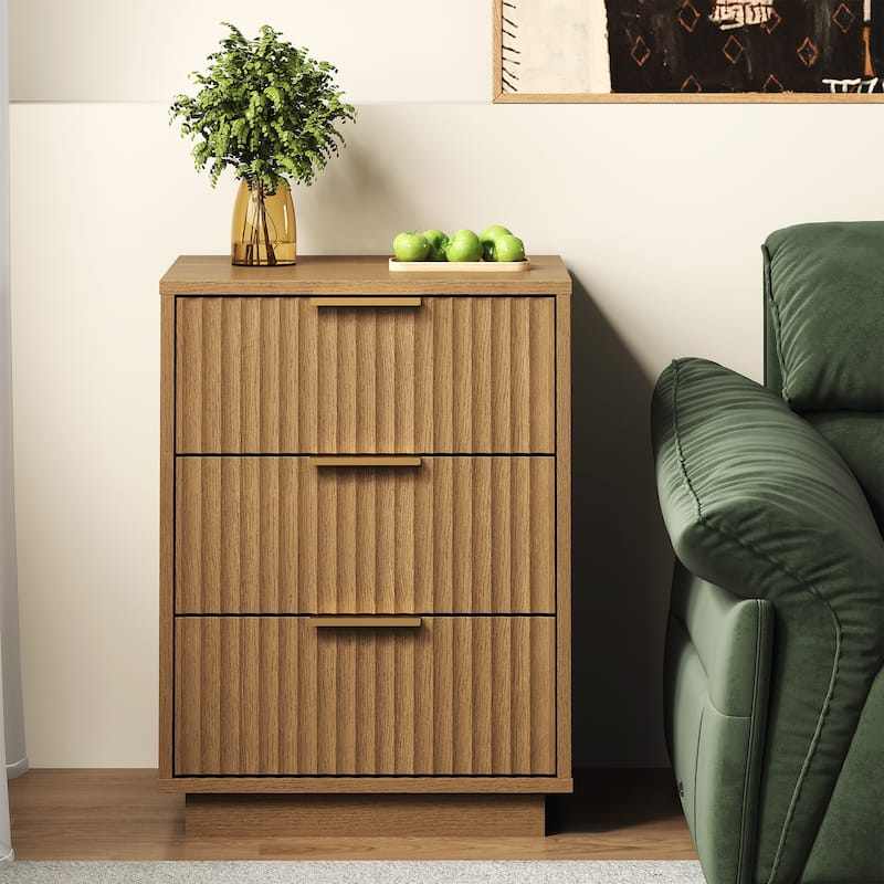 3-Drawer Nightstand for Bedroom