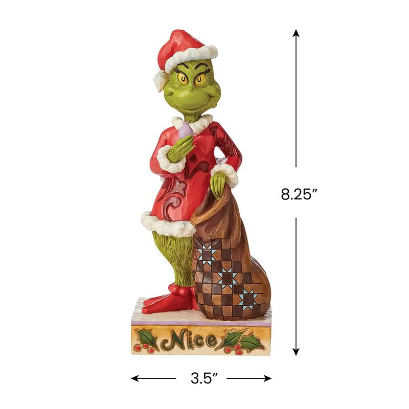 Dept 56 Two Sided Naughty and Nice Grinch Christmas Figure