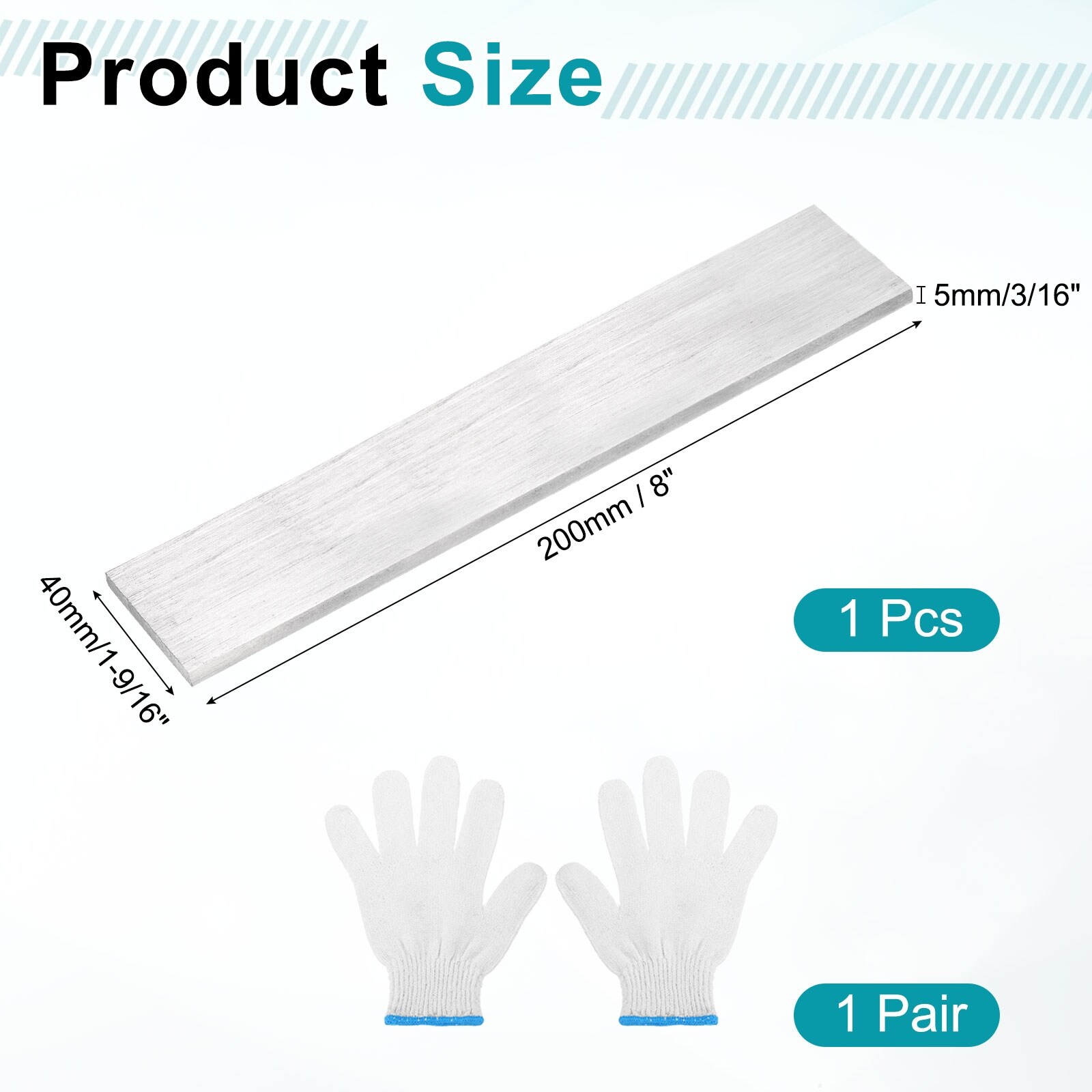 Stainless Steel Flat Bar Brushed Finish Trim Strips Sheets for Kitchen DIY Craft Making