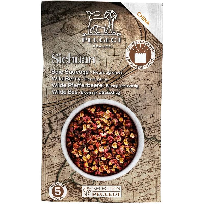 Peugeot Sichuan Chinese Red Peppercorns, 40 g - 4 fresh sachets of 10g