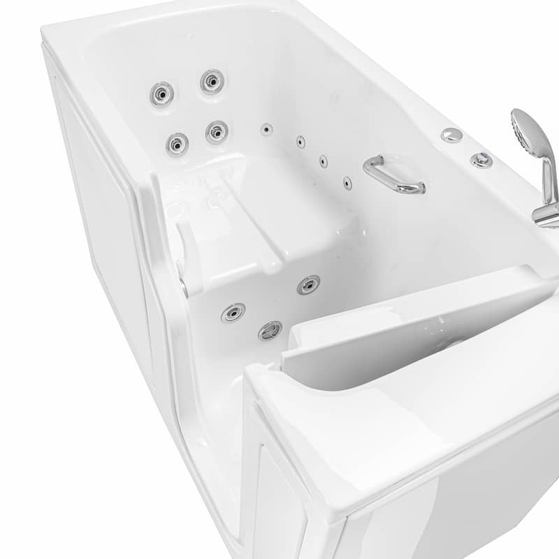 Ella Standard Acrylic Hydro Massage w/ Independent Foot Massage Walk in Tub 30"x60", 2 Piece Faucet