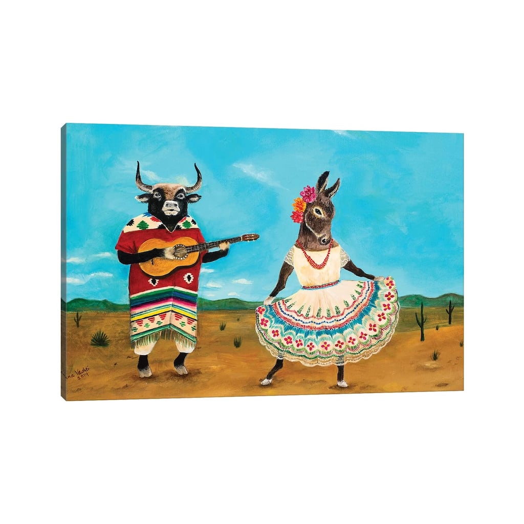 iCanvas "La Serenata de la Burra" by Jahna Vashti Canvas Print