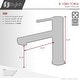 preview thumbnail 28 of 35, STYLISH Single Handle Modern Bathroom Basin Sink Faucet in Stainless Steel - Faucet Height: 6 3/8" Spout Height: 3 7/8"