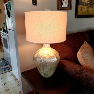 Top Product Reviews For Nuloom 30 Wende Glass Vase Cotton Shade Table Lamp 27621353 Overstock