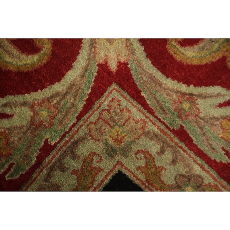 Hand Knotted Oriental 100% Wool Carpet Traditional All-Over Black Heriz (serapi) Area Rug - 9' 10'' X 8' 0''