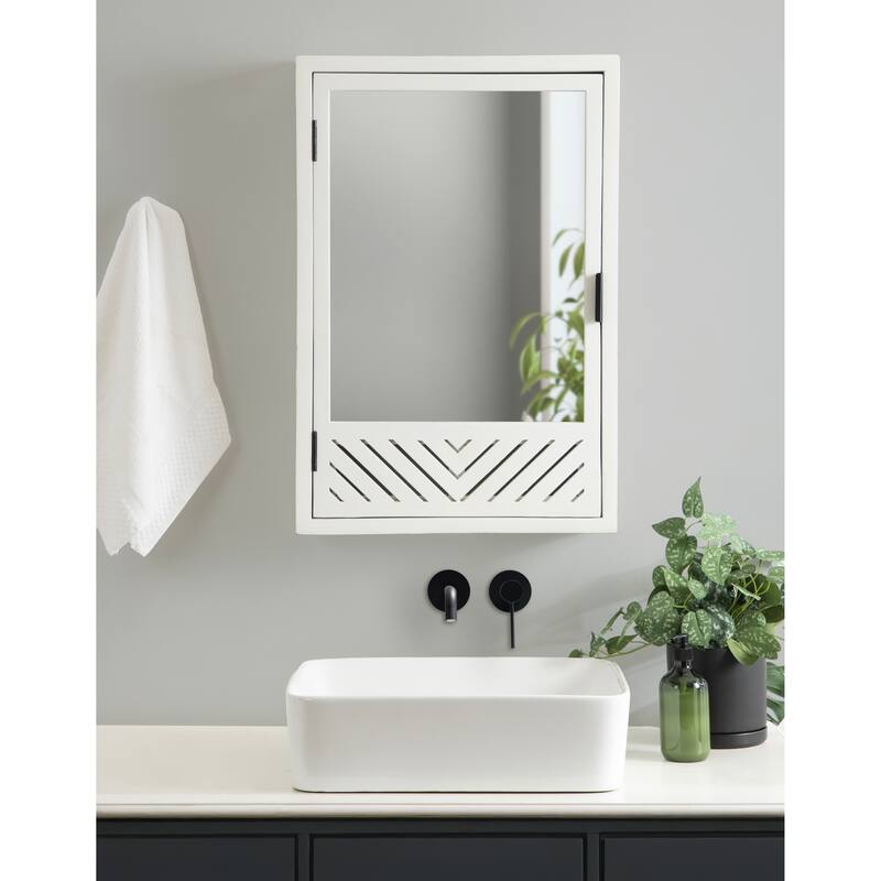 Kate and Laurel Mezzeta Bathroom Cabinet with Mirror