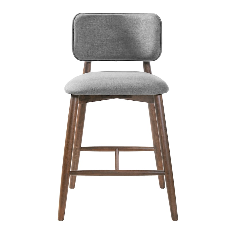 Christopher Knight Home - Monteria Modern Upholstered Bar Stool with Padded Seat & Curved Backrest, Set of 2 - 22.83"W
