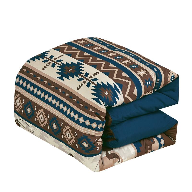 Shatex Magna 7 Pieces Bedding Comforter Set All-season Reversible Bed in a Bag