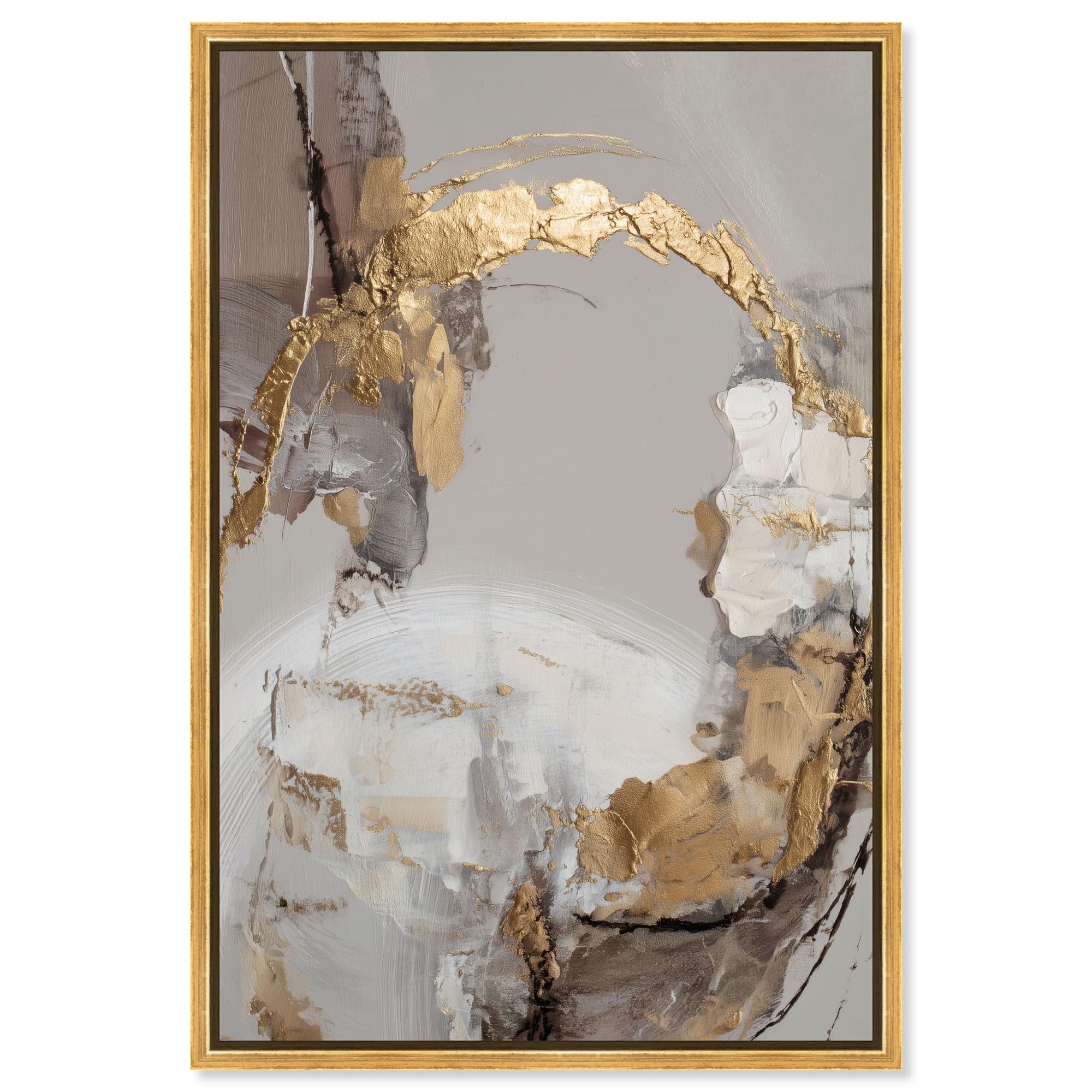 Golden Arc III Gold Decor Canvas Print by Art Remedy