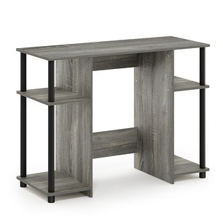 Furinnofurinno Jaya Compact Computer Study Desk French Oak Grey Black Dailymail