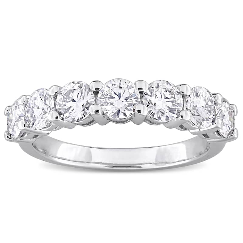 Miadora 1 3/4ct DEW Created Moissanite Anniversary Band in Sterling Silver