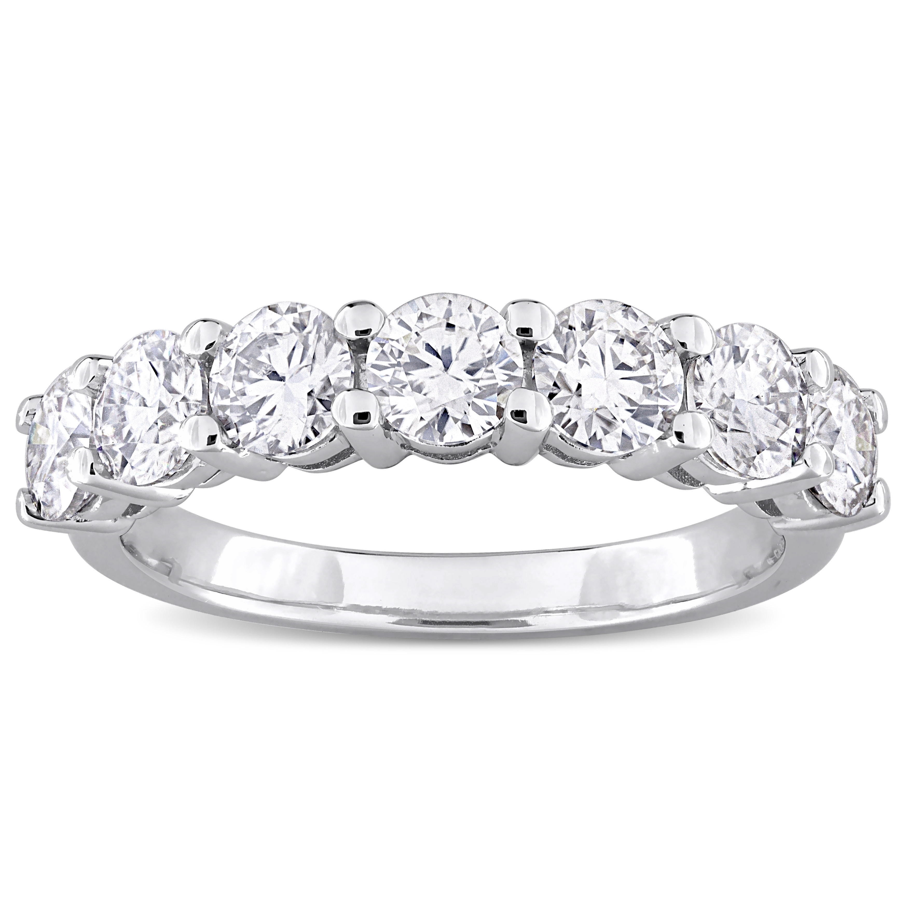 Miadora 1 3/4ct DEW Created Moissanite Anniversary Band in Sterling Silver