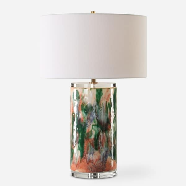 slide 2 of 7, Uttermost Verdant Multi-Colored Table Lamp - 27.75" H X 18" W X 18" D