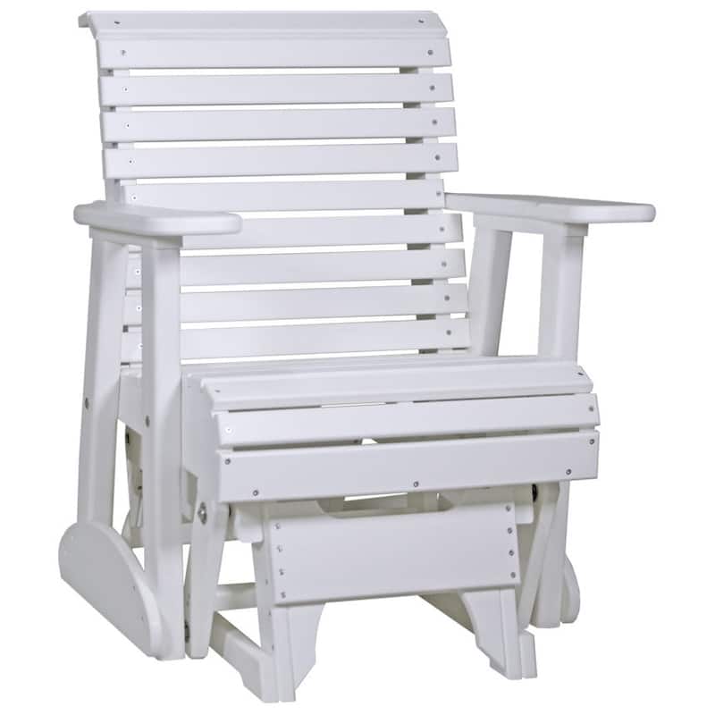 Poly Lumber Plain Rollback Patio Glider - 2' - White