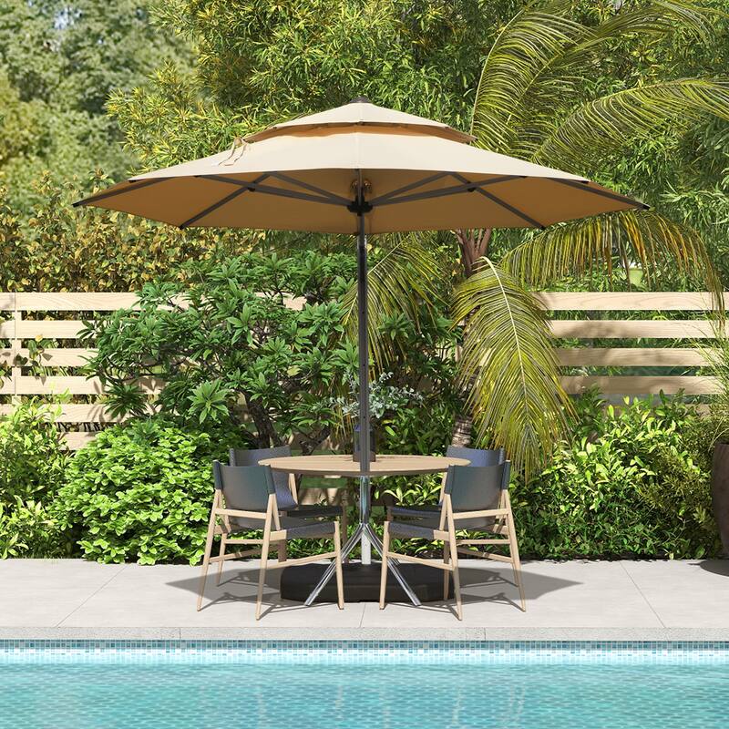 Round Cantilever Umbrella with Center Pole, (Base Not Included)