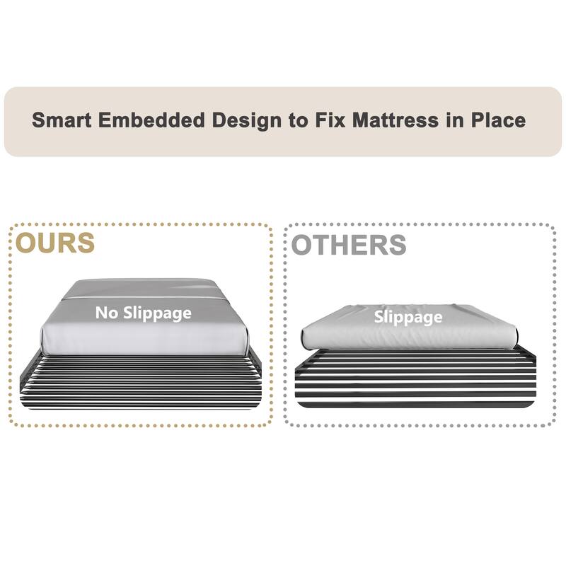 Twin Over Twin Bunk Bed with Ladder and Guardrails, Metal Frame, Space-Saving Design for Kids and Adults