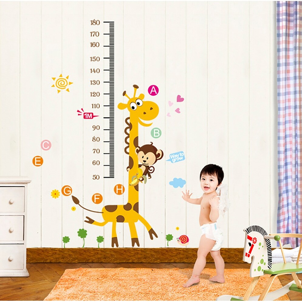 Shop Chezmax Diy Giraffe Measure Height Gauge Wall Decals Wall