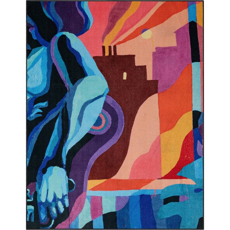 Well Woven x Misha Tyutyunik Sunday Jungle Aubade Rug - 7' 7" x 9' 10" - Multi - Rectangle