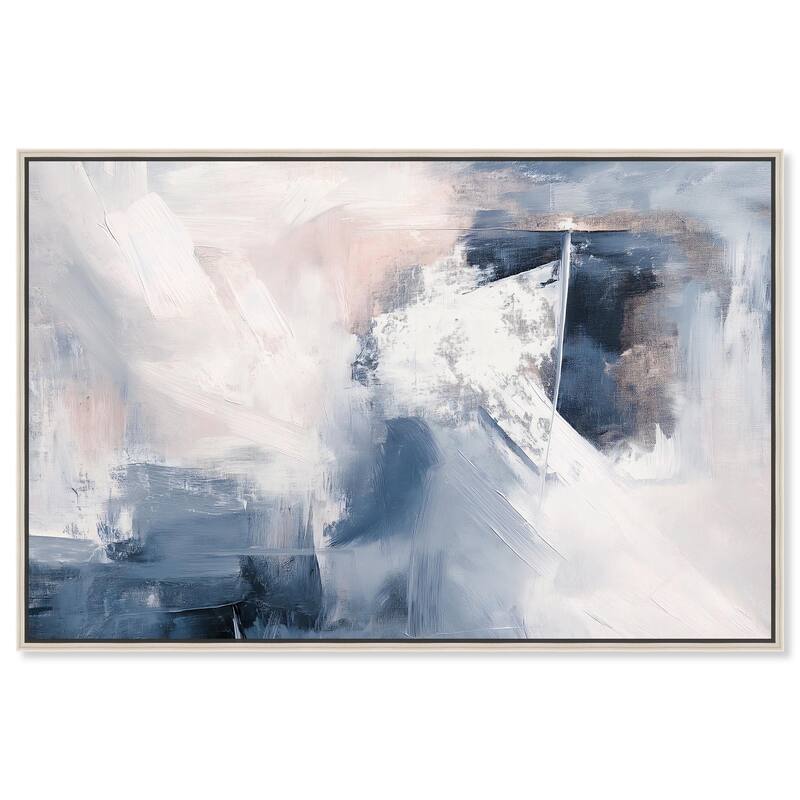 Blue Rapture II Canvas by Art Remedy - Silver - 54" x 36"