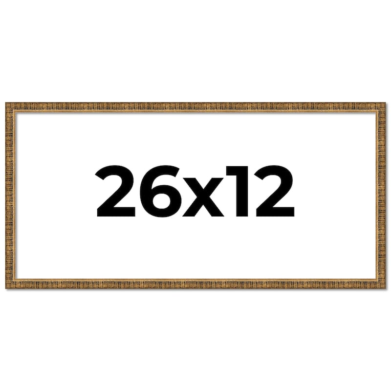 26x12 Frame Gold Solid Wood Picture Frame - Complete Modern Photo