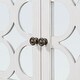 preview thumbnail 12 of 18, Antique White Sideboard Storage Cabinet with Mirrored Doors & Open Storage Shelf, Console Table Display Case for Living Room