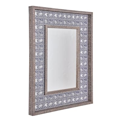 Kona Coast by Reyn Spooner Navy Lahaina Sailor Double Frame Mirror w/Lacquer - 22" x 28"