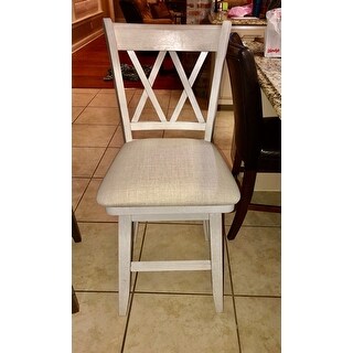 Eleanor Double X Back Wood Swivel Chair by iNSPIRE Q Classic