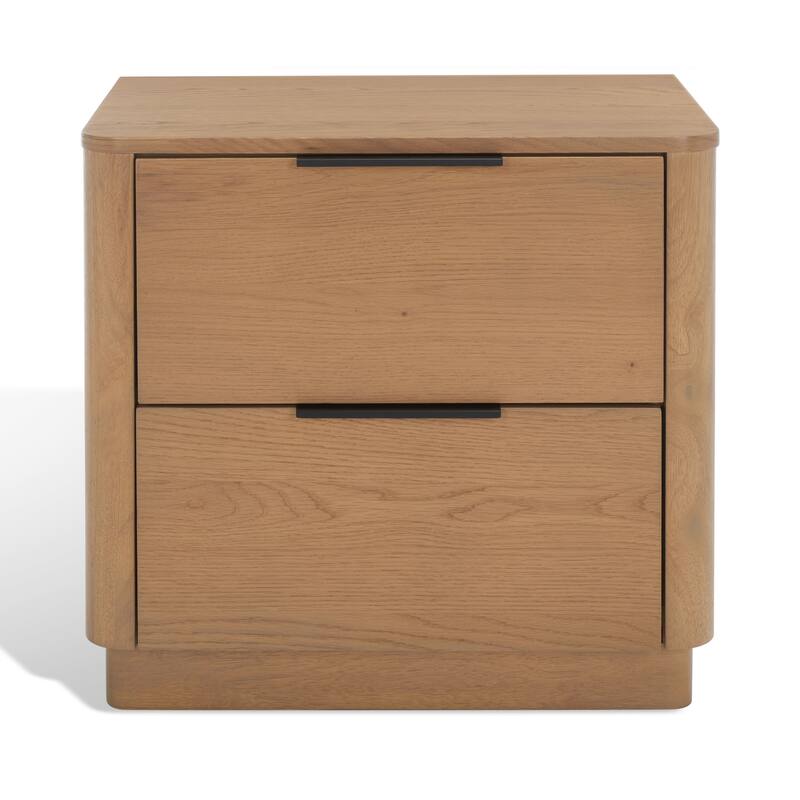 SAFAVIEH Couture Ljubica 2-Drawer Nightstand Bedside Accent Table (Fully Assembled) - Natural