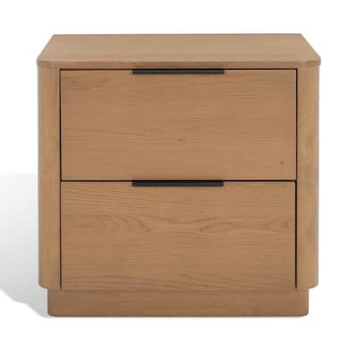 SAFAVIEH Couture Ljubica 2-Drawer Nightstand Bedside Accent Table (Fully Assembled)