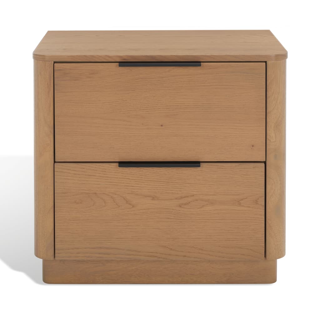 SAFAVIEH Couture Ljubica 2-Drawer Nightstand Bedside Accent Table (Fully Assembled)