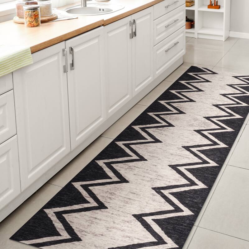 JONATHAN Y Modern Bohemian Medallion Textured Weave Machine Washable Area Rug