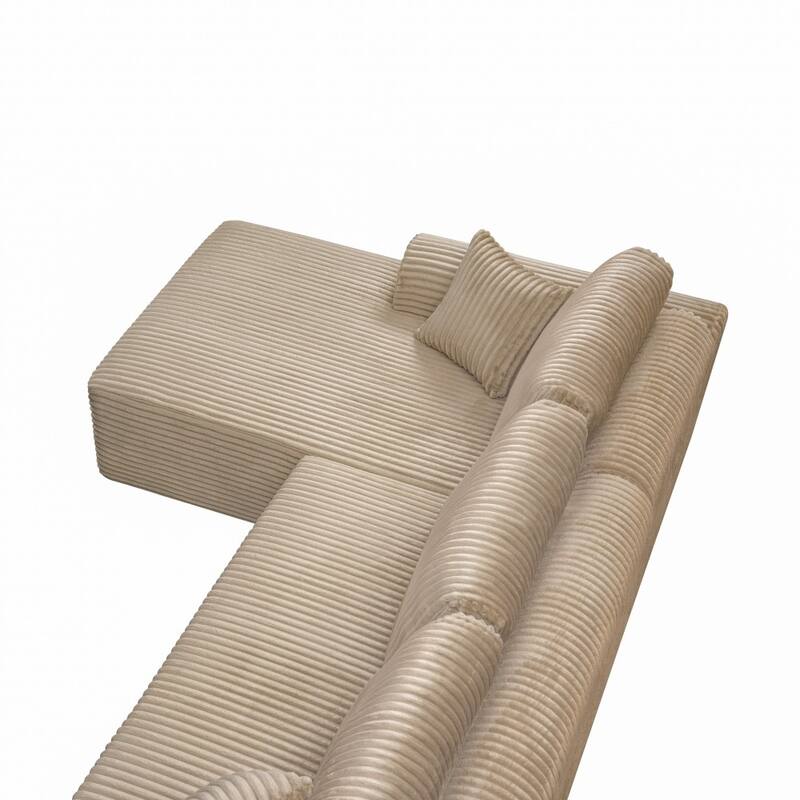 109" Cloud Sectional Sofa with Chaise, No Assembly Required