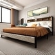 preview thumbnail 7 of 14, Modern King Upholstered Storage Bed With USB Power pad