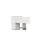 preview thumbnail 2 of 4, Twin Over Twin Bunk Bed with Built-in Desk, White