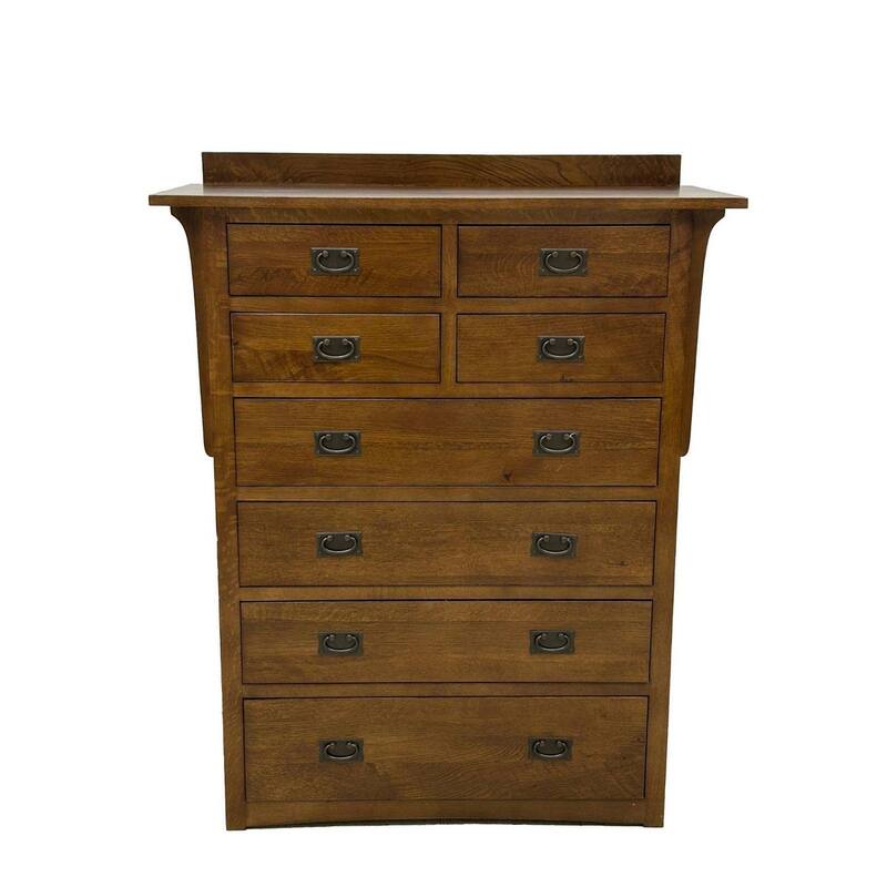 Mission Quarter Sawn Oak 8 Drawer Dresser