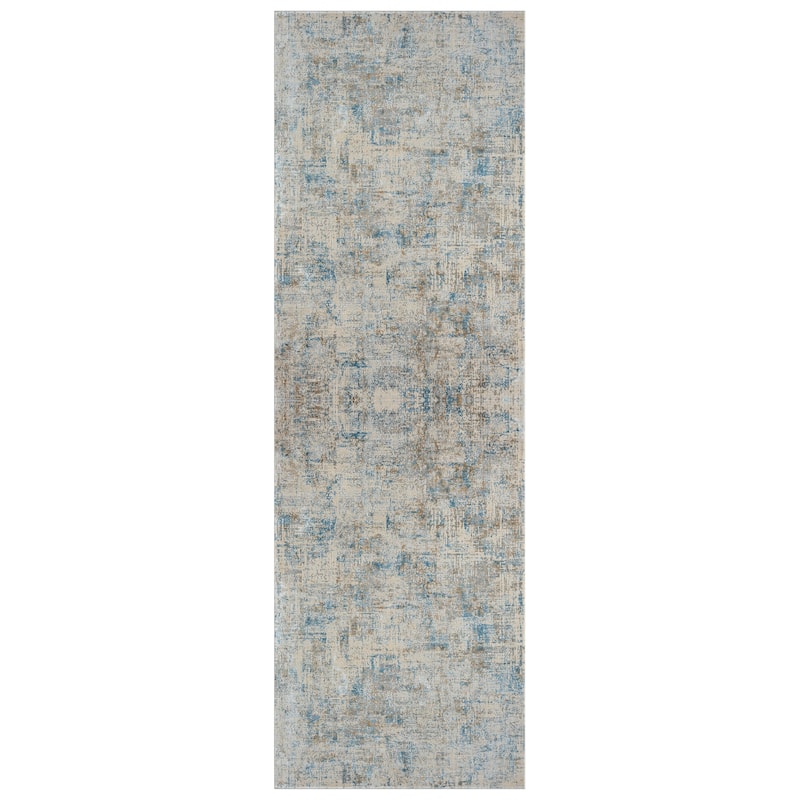 Sevita Blue/Gray Abstract Area Rug