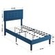 preview thumbnail 51 of 58, VECELO Tufted Upholstered Kids Bed with Adjustable Headboard,Twin Size Bed Set of 2