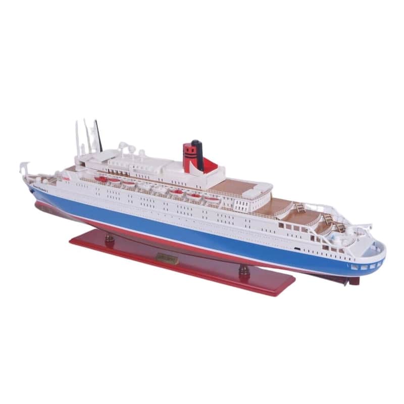 Queen Elizabeth II Painted Large Cruiseship Model - Multi-Color