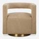 preview thumbnail 1 of 3, Uttermost 23850 Grounded 28" Wide Metal Framed Polyester Swivel Accent Toast