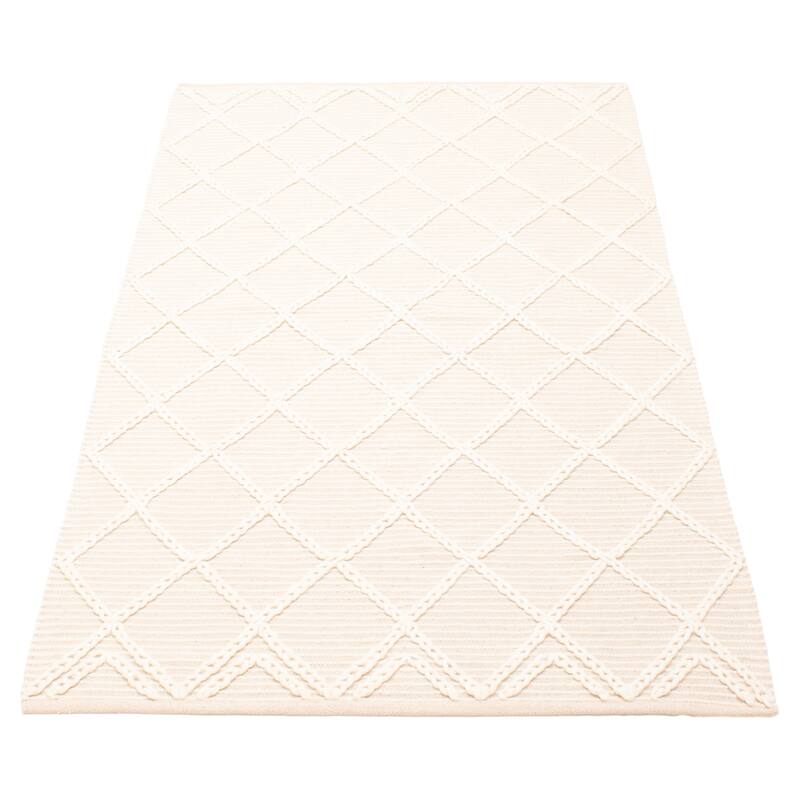 ECARPETGALLERY Braid weave Sienna Tan Wool Rug - 4'9 x 8'3