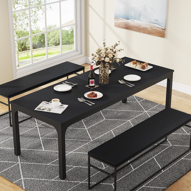 Dining Table for 6-8 Person, 78 inch Long Rectangular Kitchen Dining Table for Living Room