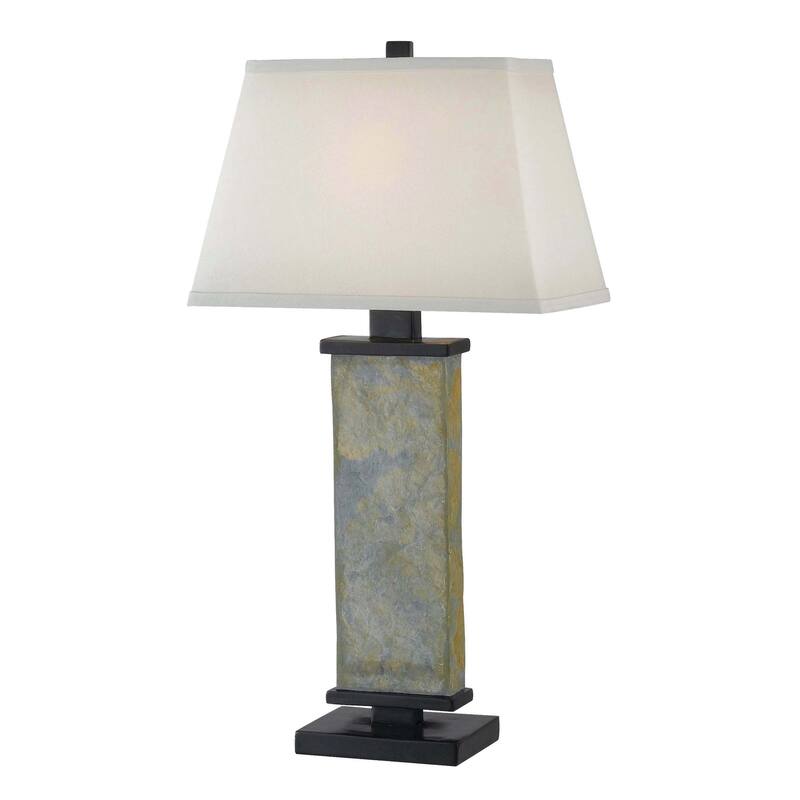 Kenroy Home Hanover Natural Slate Table Lamp - Black