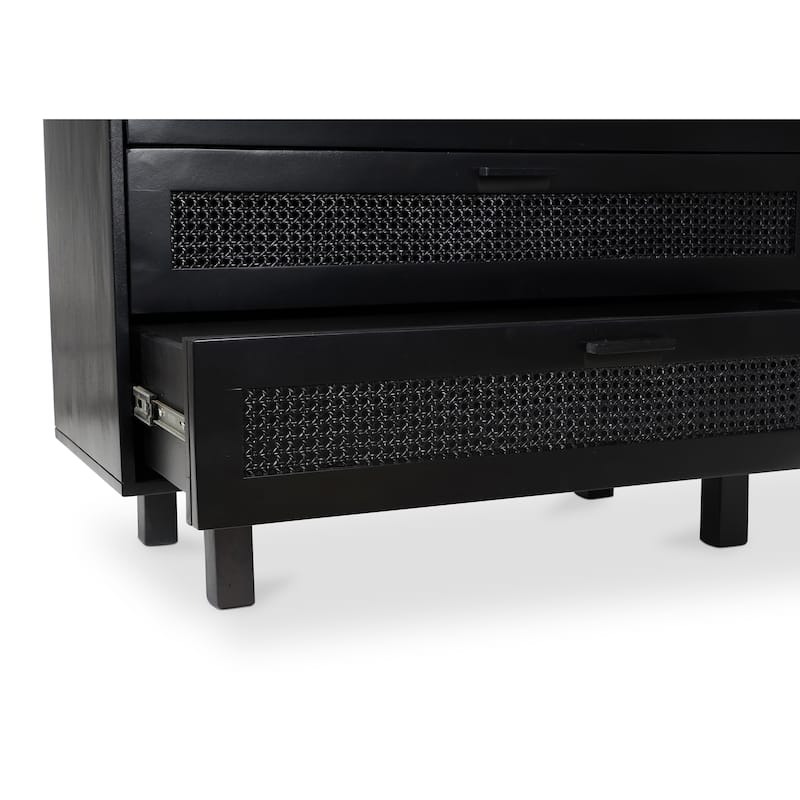Aurelle Home Ashlyn Mid-Century Natural Mango Wood 3-Drawer Chest