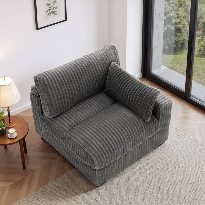 Plush Faux Fur Accent Sofa Chair