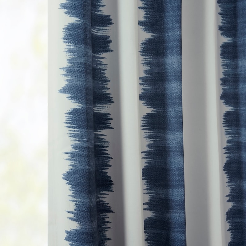 Exclusive Fabrics Flambe Striped Pattern Room Darkening Curtain Panel Pair (2 Panels)